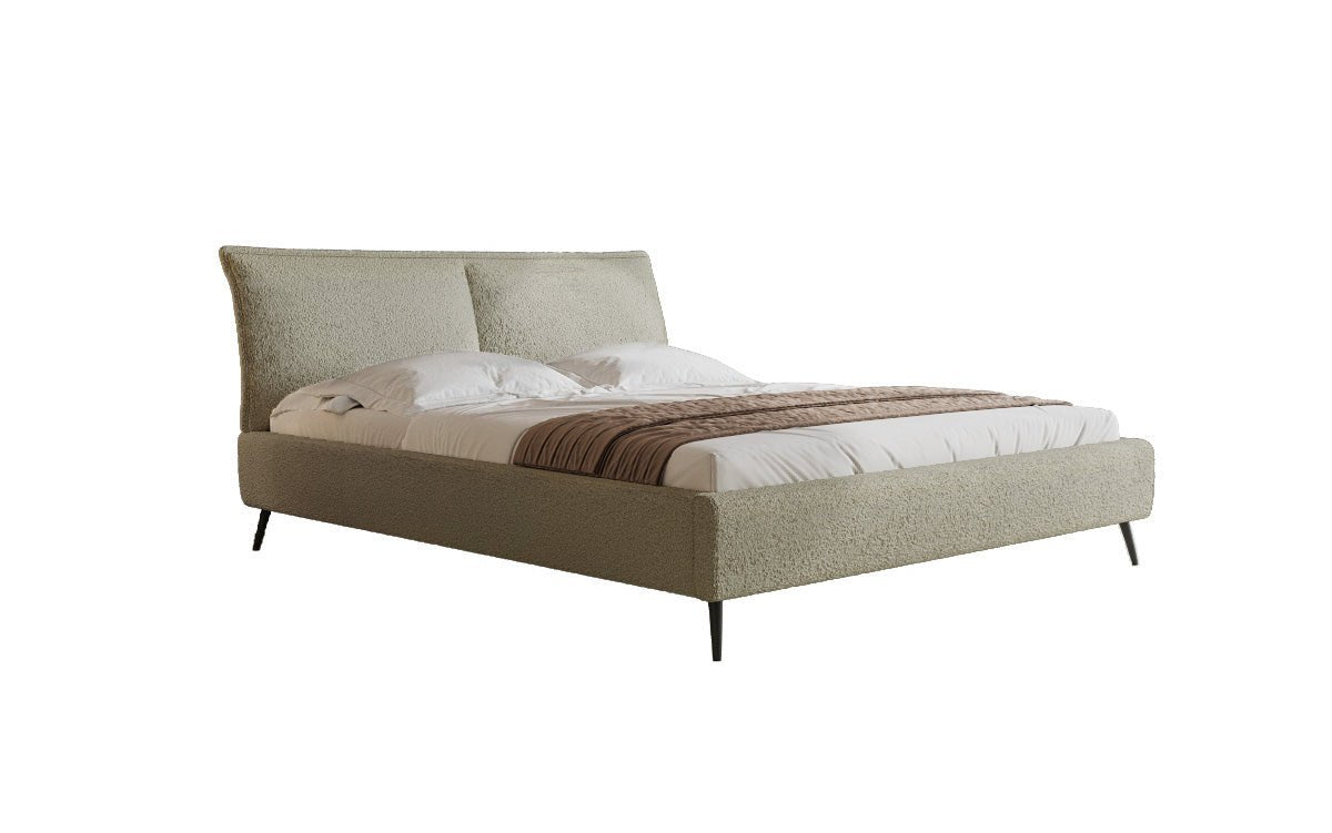 Designer Polsterbett Zoe Bouclé mit Stauraum