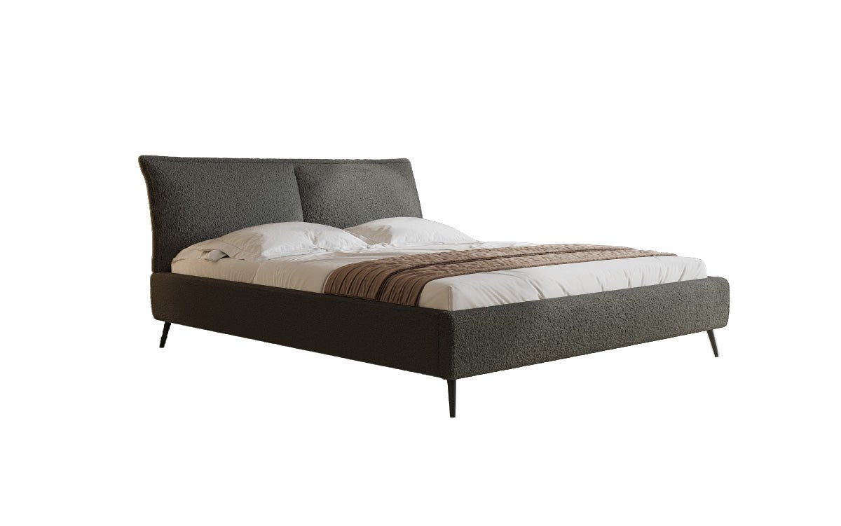 Designer Polsterbett Zoe Bouclé mit Stauraum