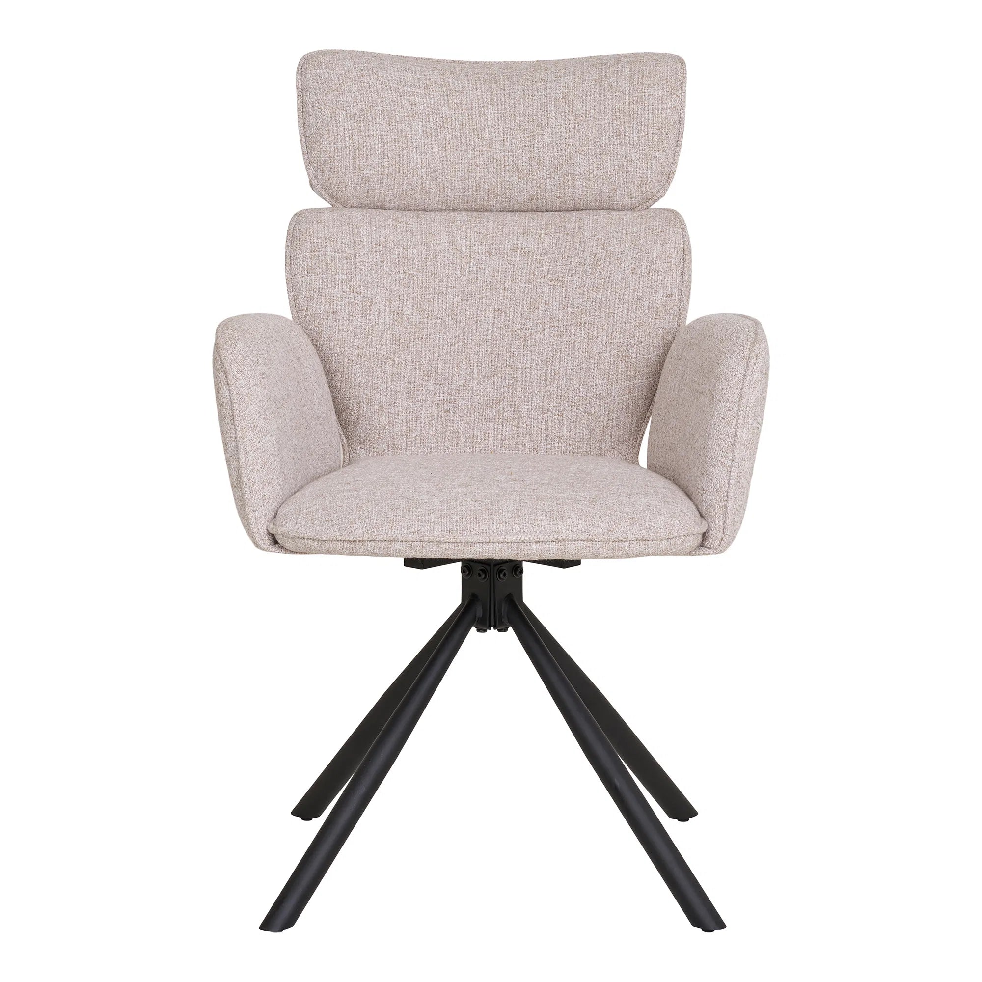 2er Set - Designer Stuhl Valerio Stoff mit Drehfunktion