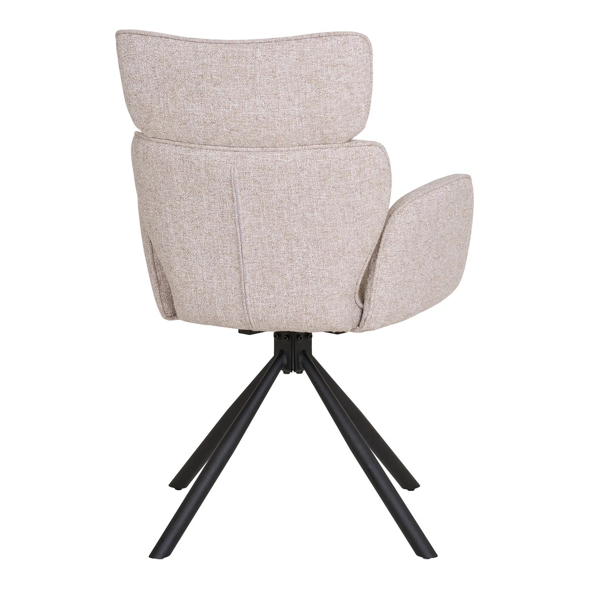 2er Set - Designer Stuhl Valerio Stoff mit Drehfunktion