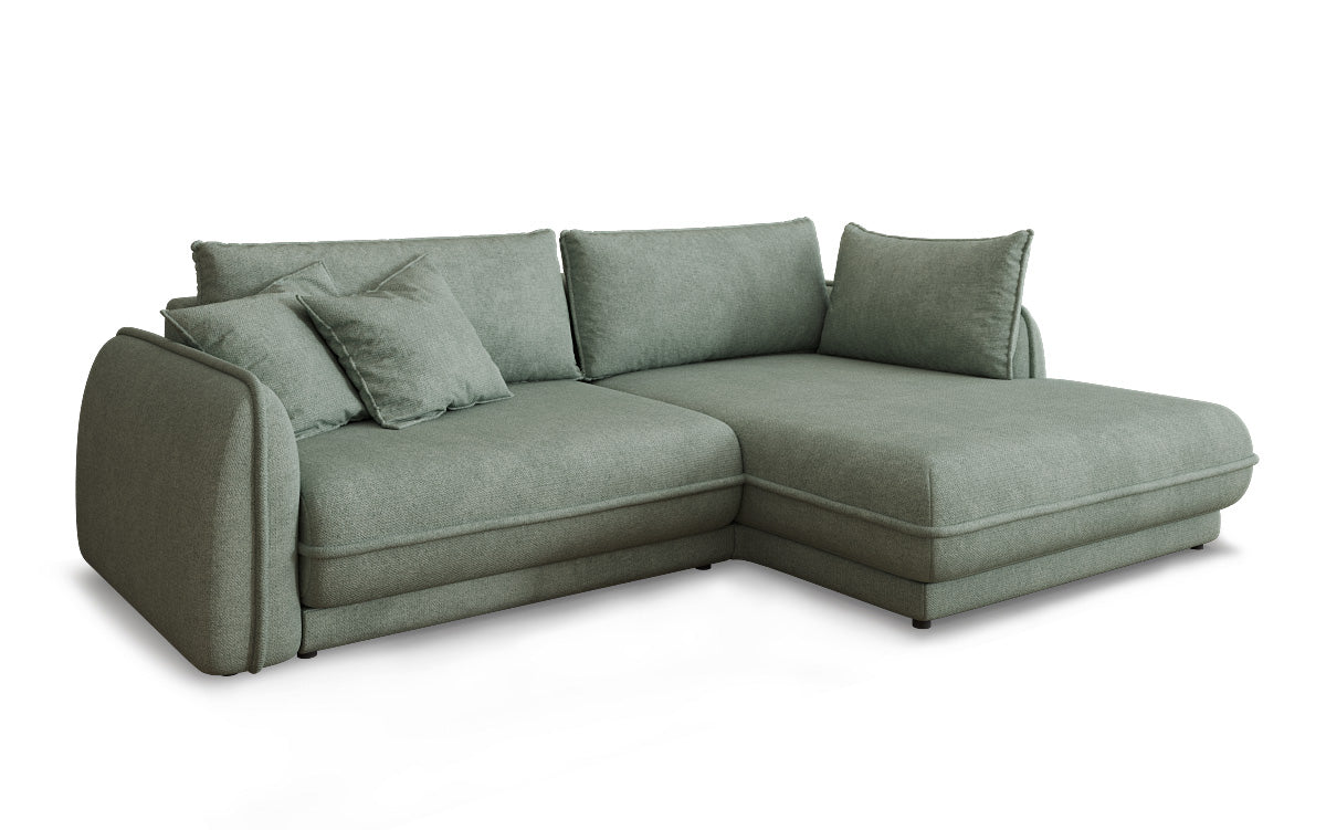 Designer Sofa Mojave II Stoff mit Schlaffunktion und Stauraum