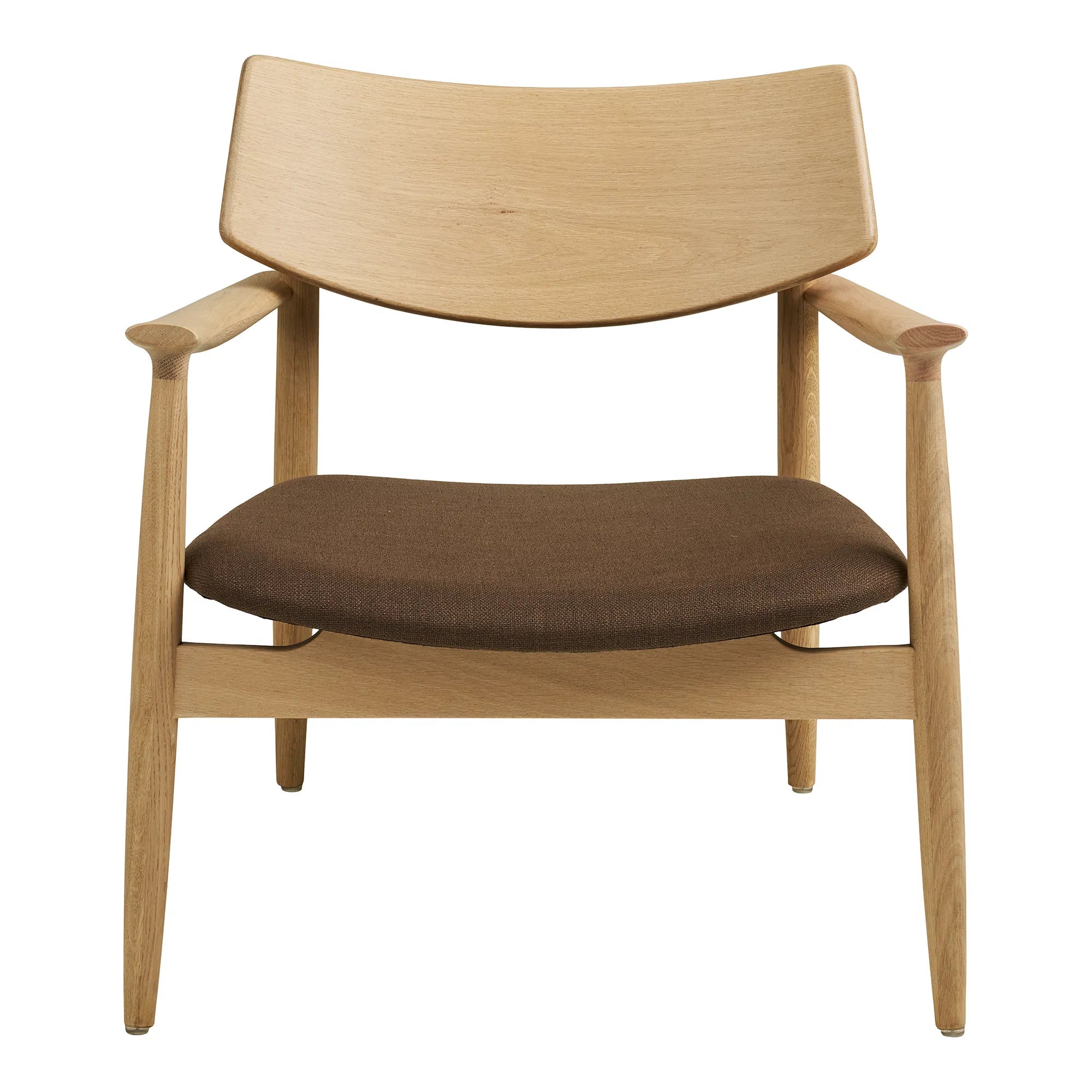 Designer Sessel Agnar Set mit Beistellhocker aus Eiche