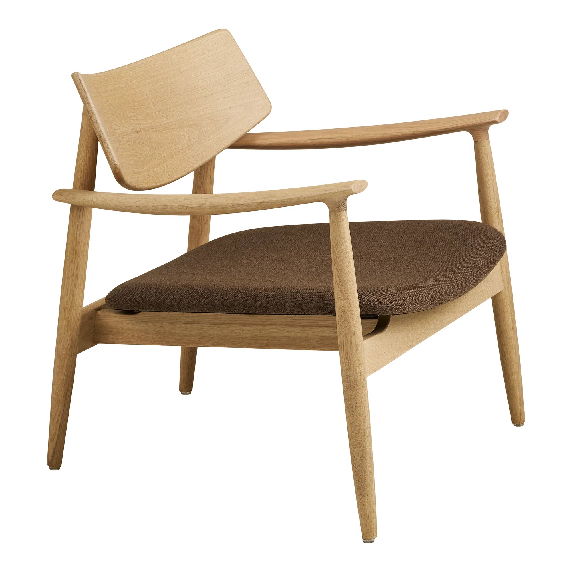 Designer Sessel Agnar Set mit Beistellhocker aus Eiche