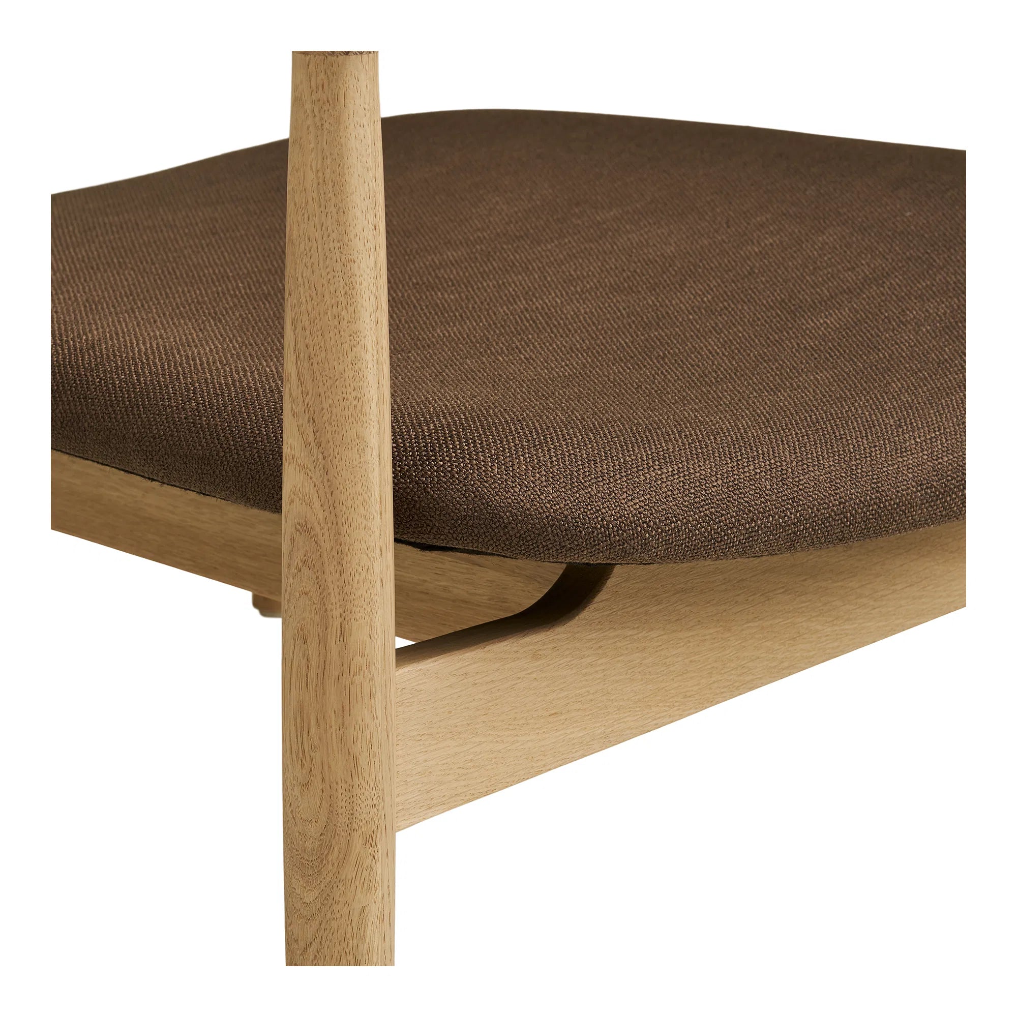 Designer Sessel Agnar Set mit Beistellhocker aus Eiche