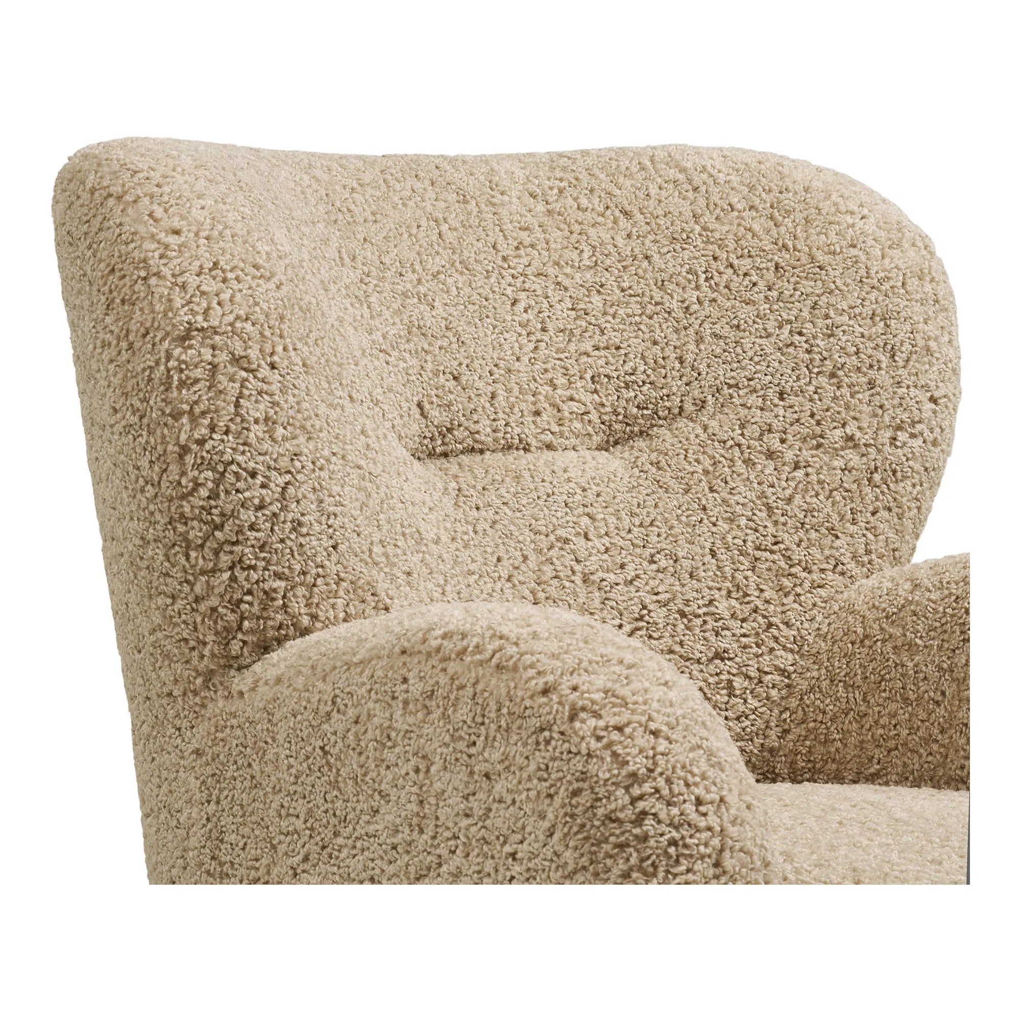 Designer Sofa-Sessel Hudson in Beige Bouclé