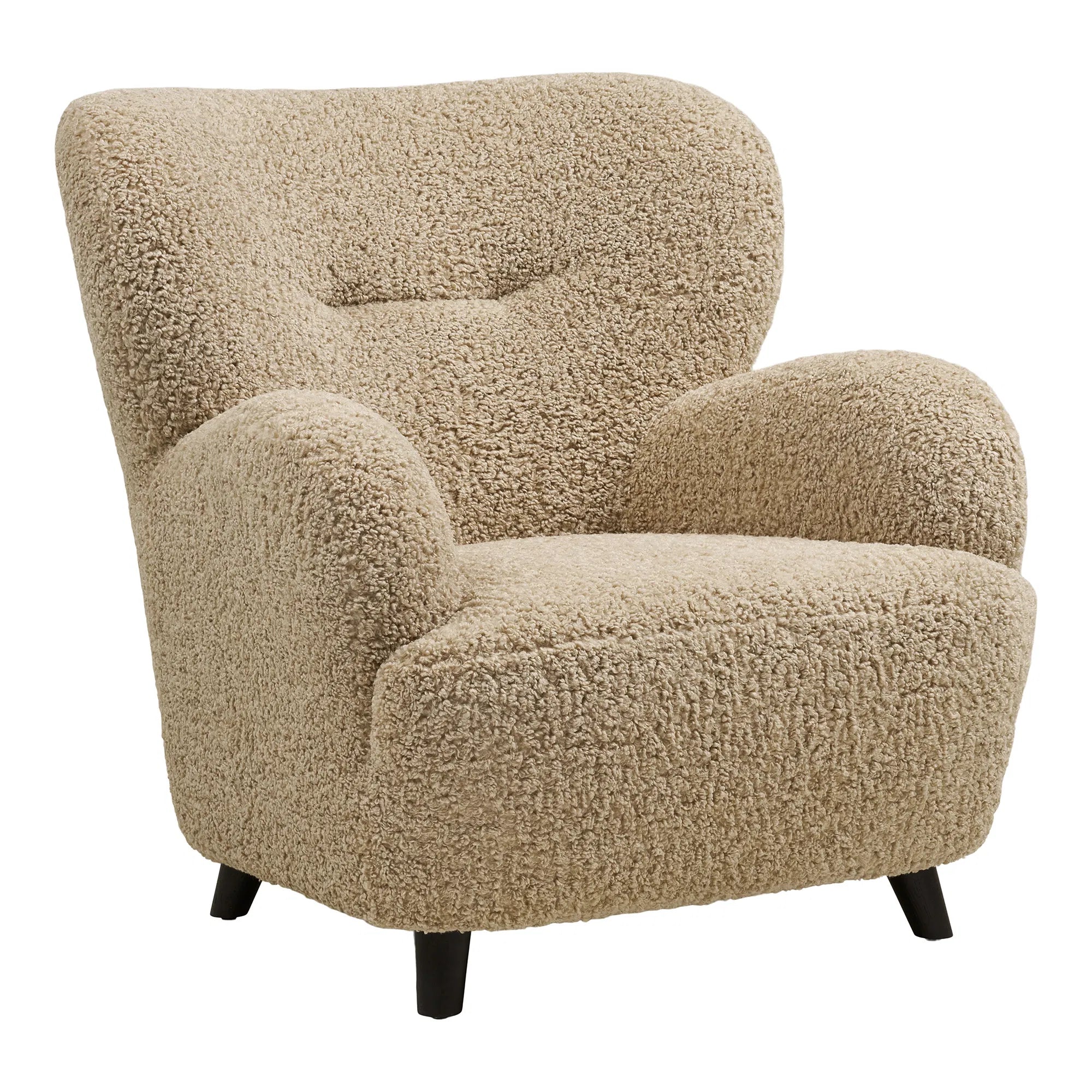 Designer Sofa-Sessel Hudson in Beige Bouclé