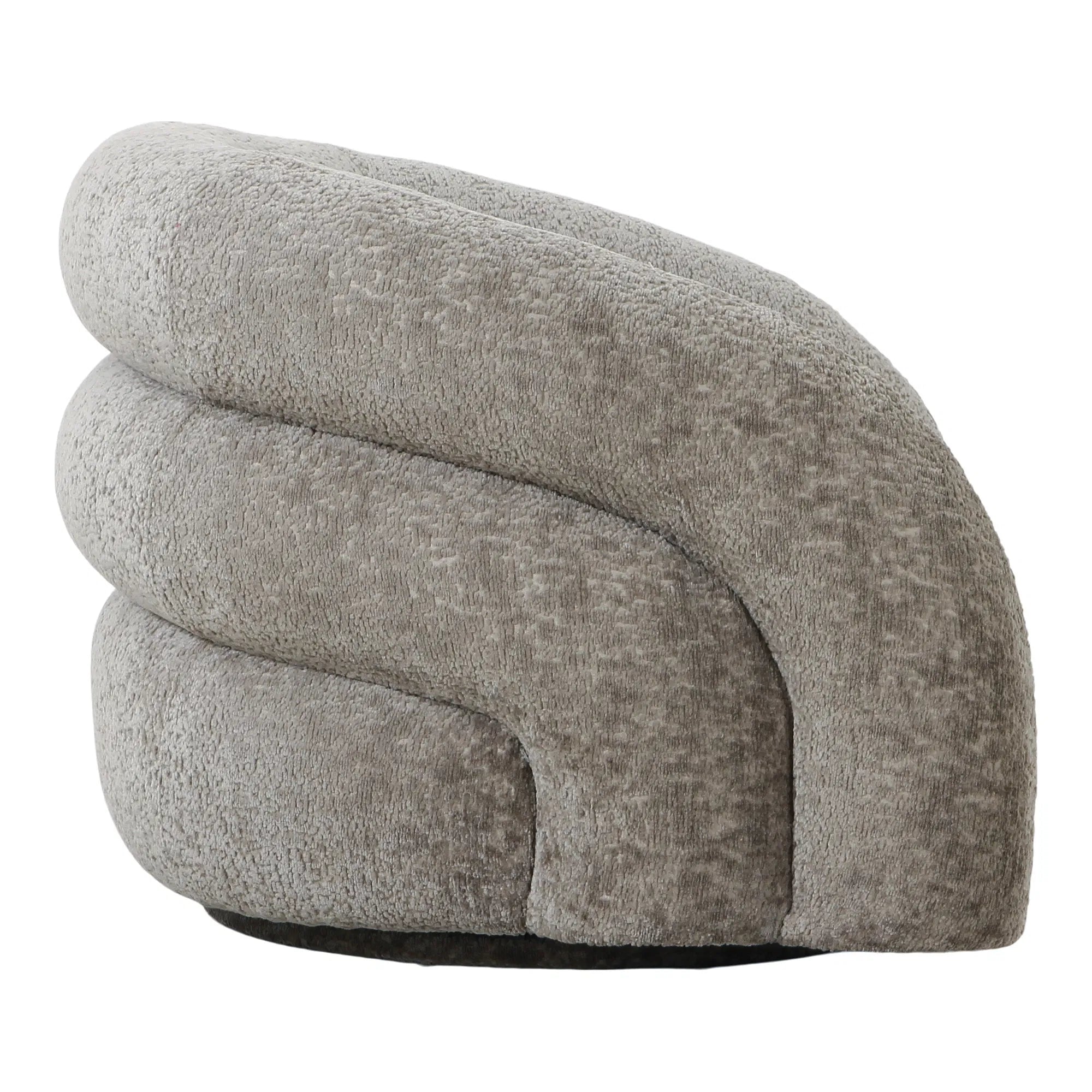 Designer Sofa-Sessel Korfu mit Drehfunktion in Sand Bouclé