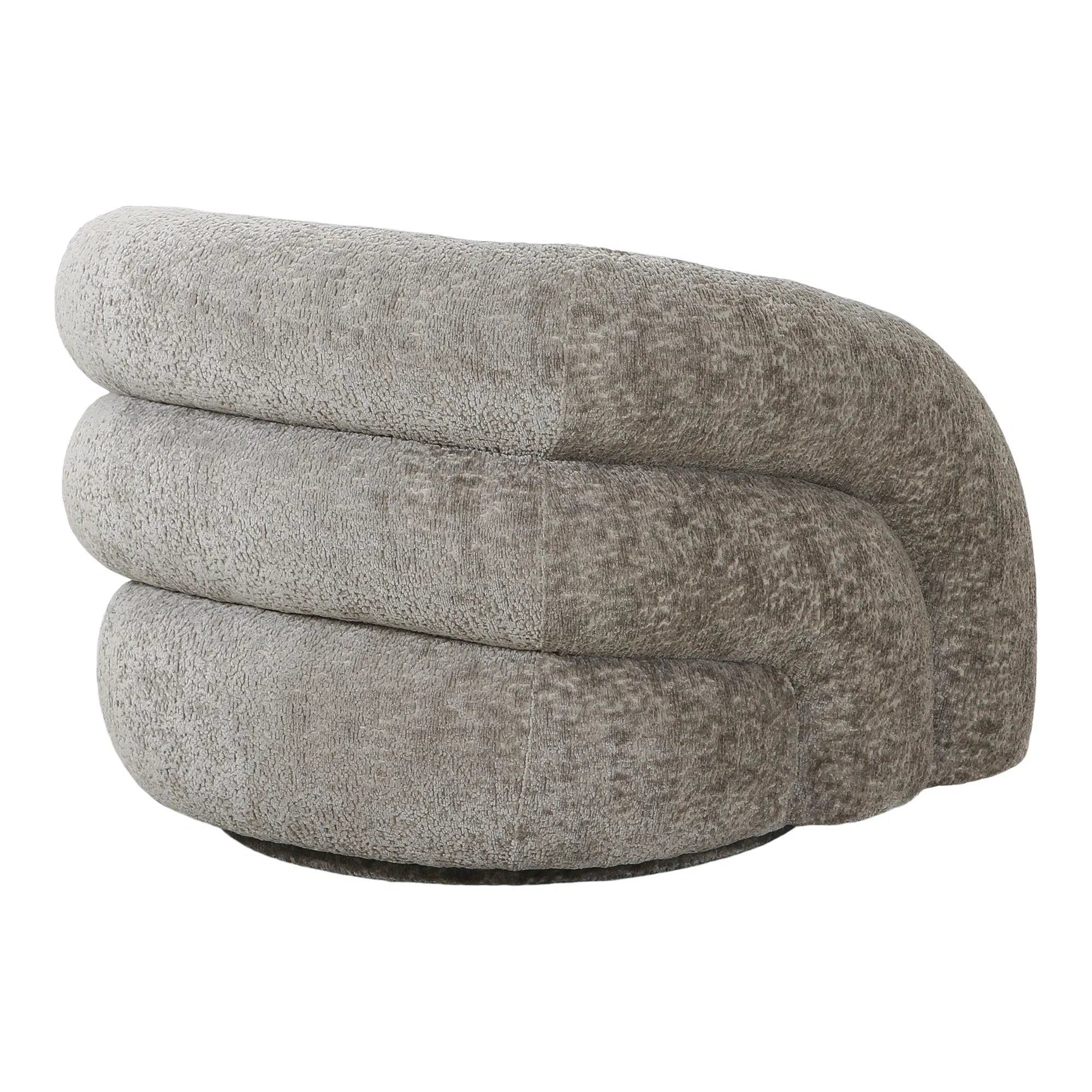 Designer Sofa-Sessel Korfu mit Drehfunktion in Sand Bouclé