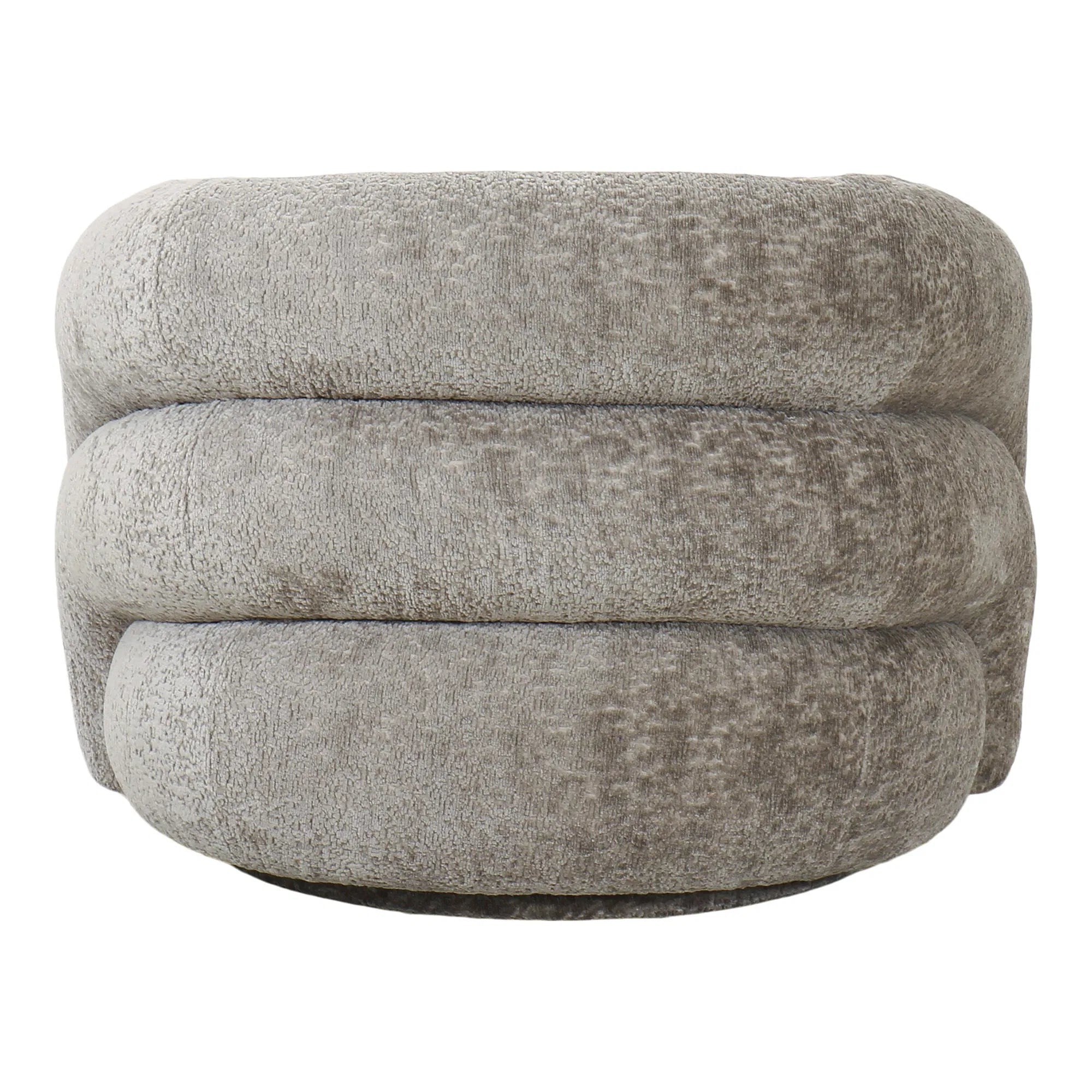 Designer Sofa-Sessel Korfu mit Drehfunktion in Sand Bouclé