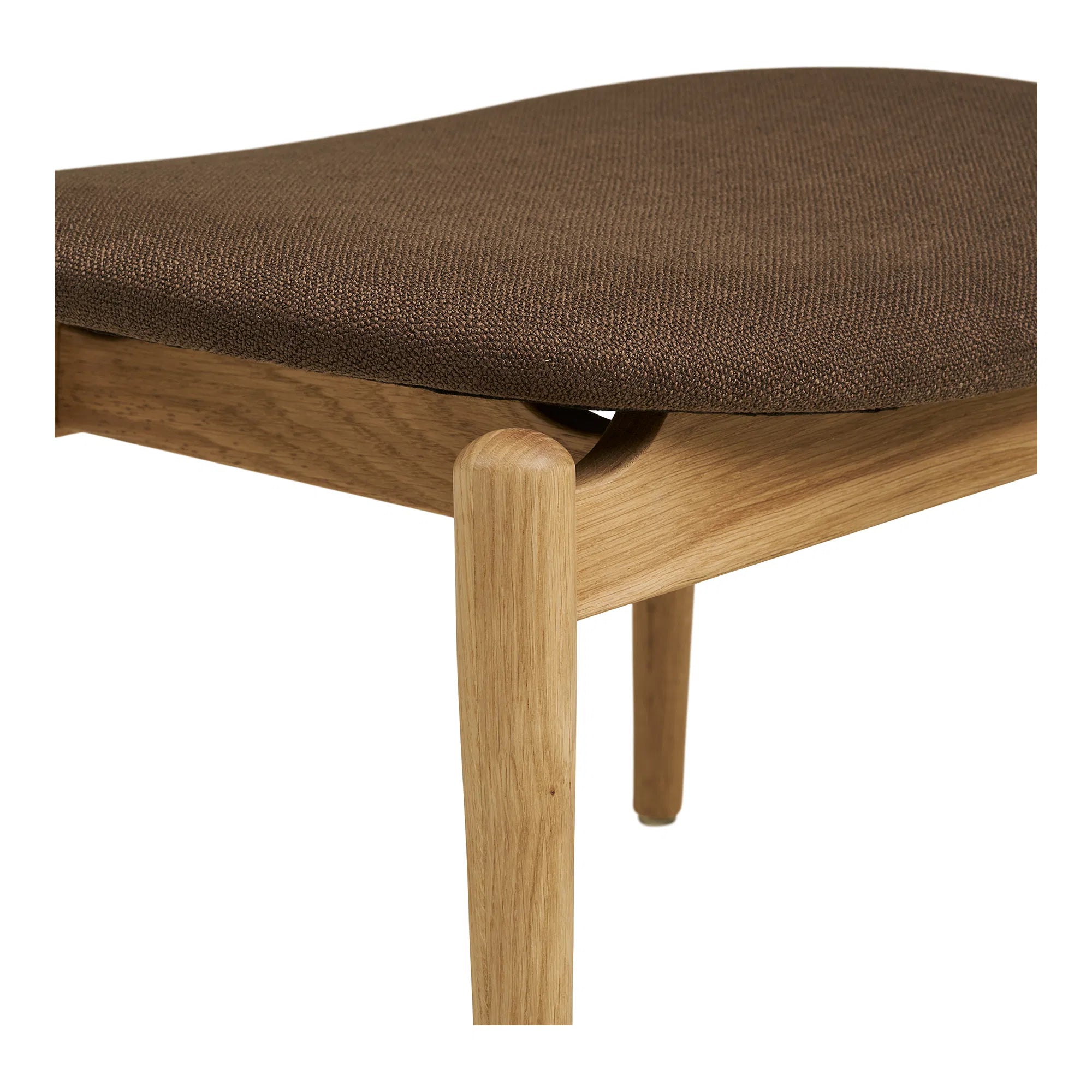 Designer Sessel Agnar Set mit Beistellhocker aus Eiche