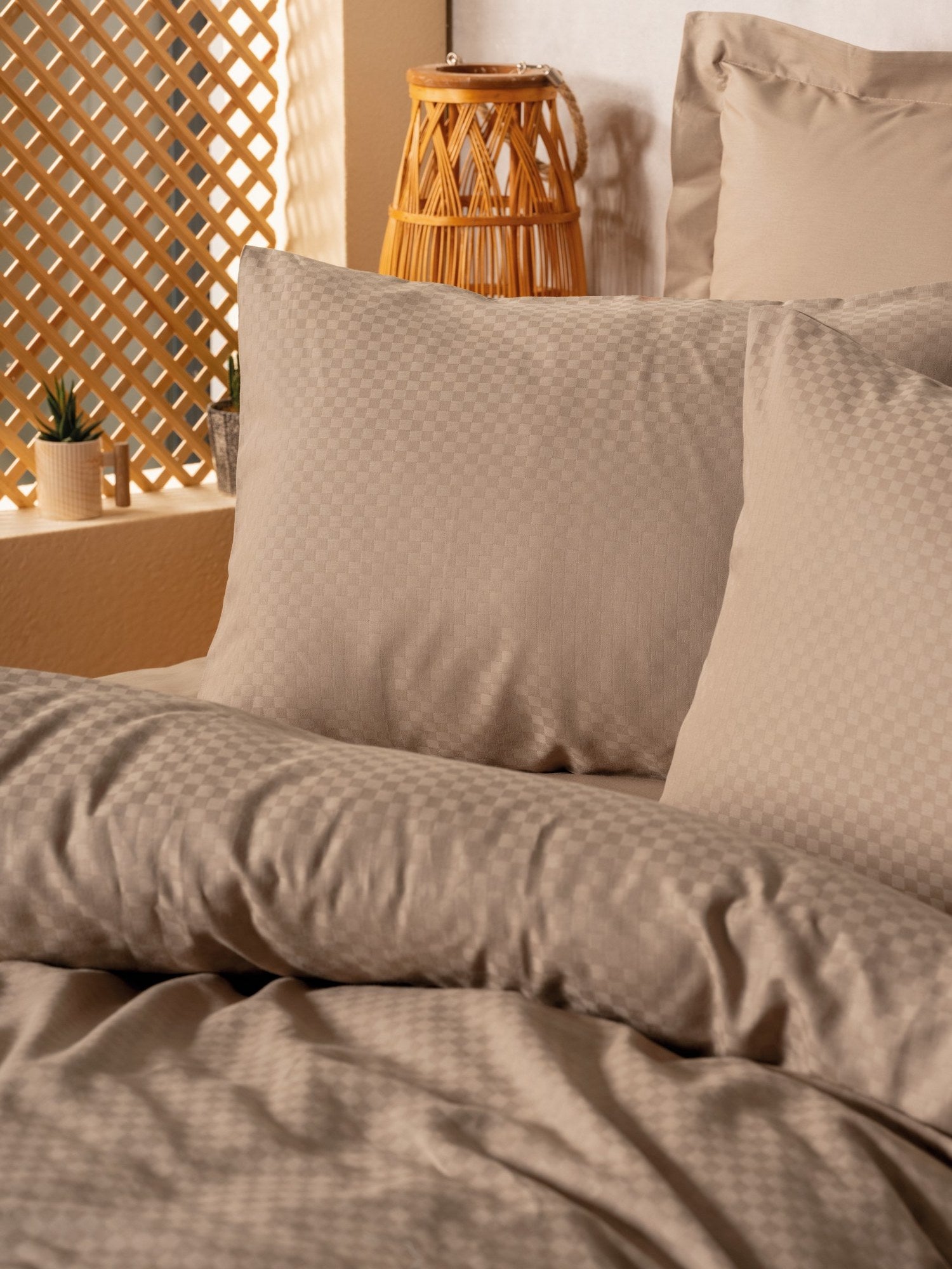 Bettwäsche-Set Taupe – 100% Baumwolle Ranforce