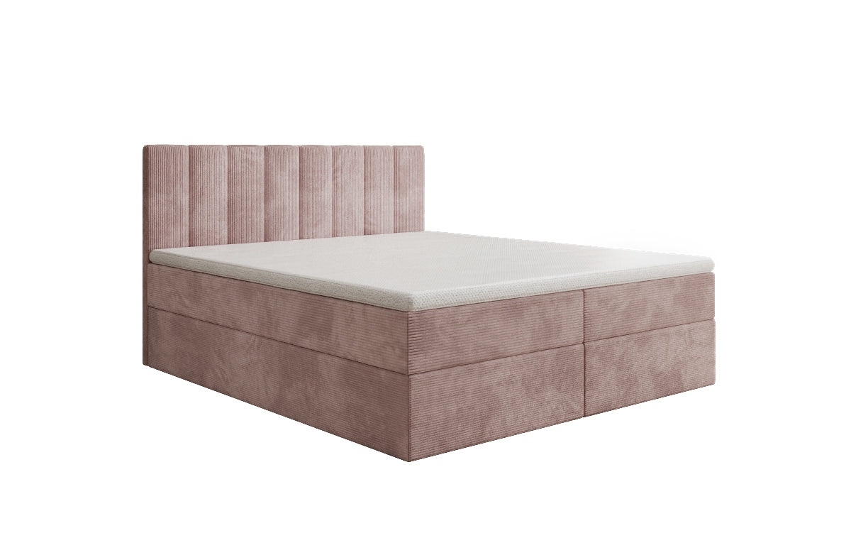 Boxspringbett Sofia in Cord mit Stauraum