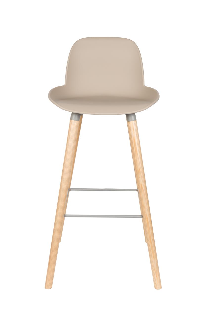 Barhocker Albert Kuip 2er-Set – aus Polypropylen-Kunststoff in Taupe