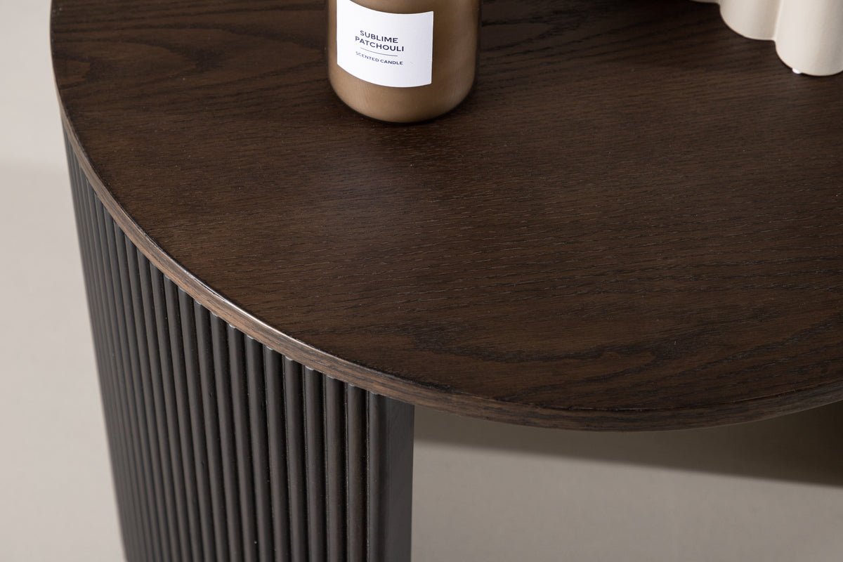 Couchtisch Rouven - mit geriffeltem Korpus