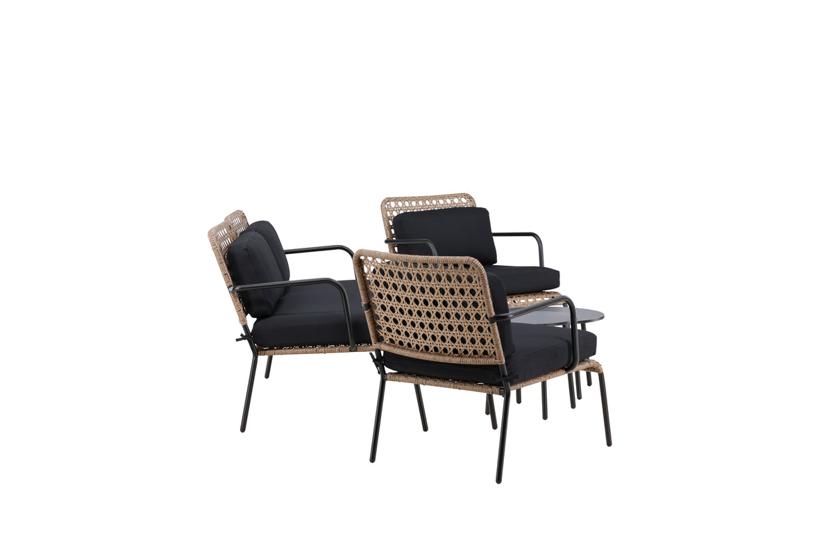 Loungeset Marocco - Rückenlehnen und Sitzflächen aus Naturrattan