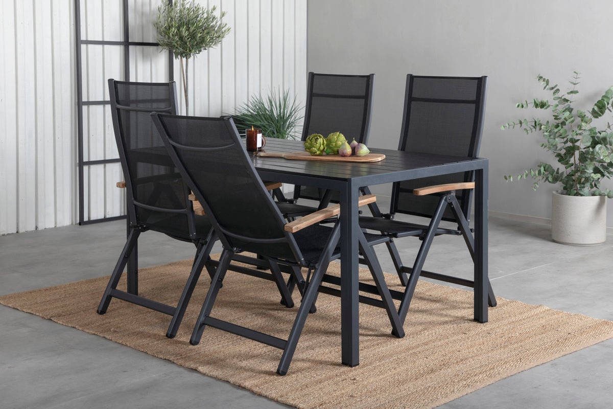 2er Set - Gartenstuhl GranCanaria aus Textilene/Aluminium in Schwarz, Weiß oder Beige