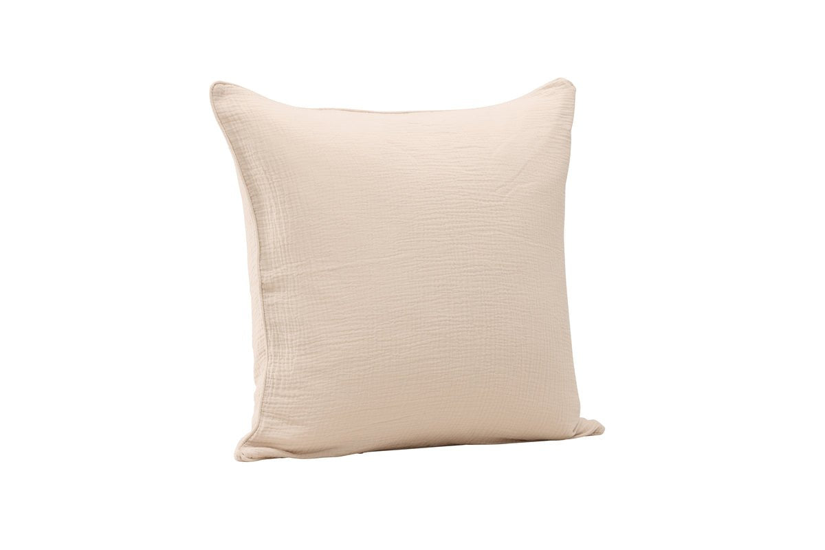 Kissenbezug Moments - 60x60 cm in Beige und Grau aus 100% Baumwolle