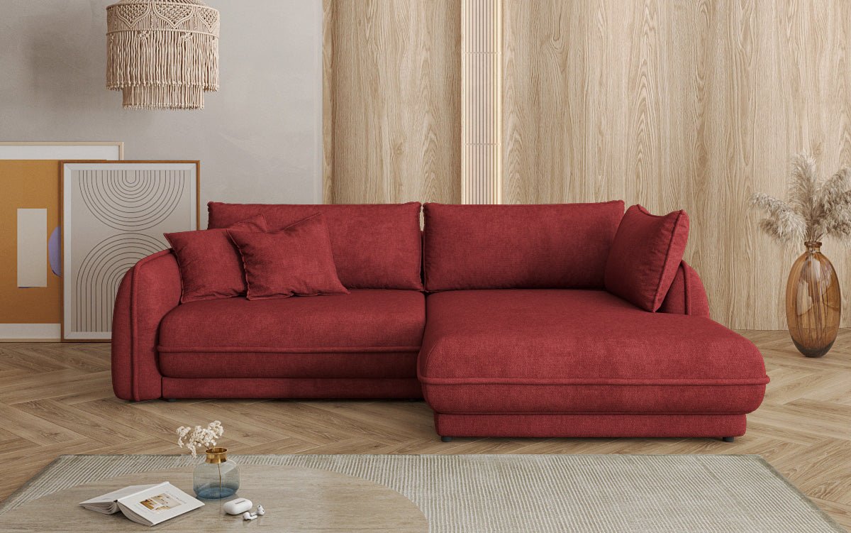 Designer Sofa Mojave II Stoff mit Schlaffunktion und Stauraum