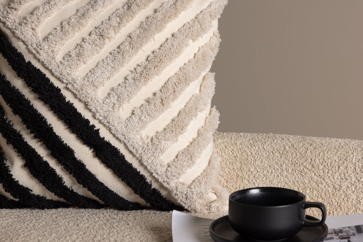 Kissenbezug Zorro - 45x45 cm mit weiß-schwarzem Muster