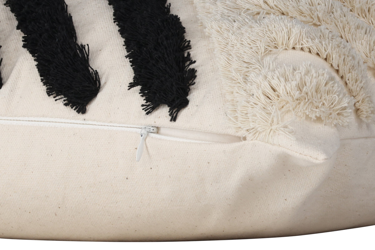 Kissenbezug Zorro - 45x45 cm mit weiß-schwarzem Muster