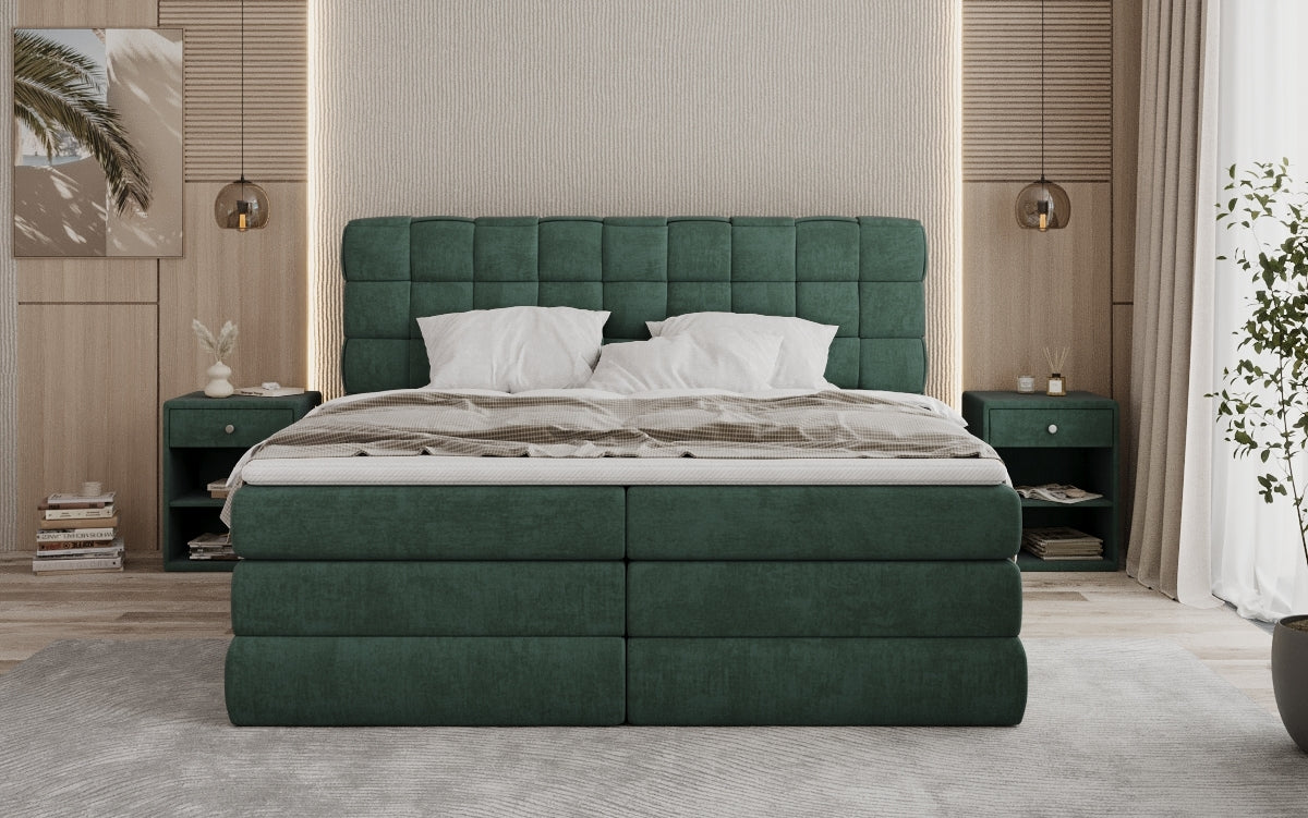 Boxspringbett Trama mit Stauraum in Samt