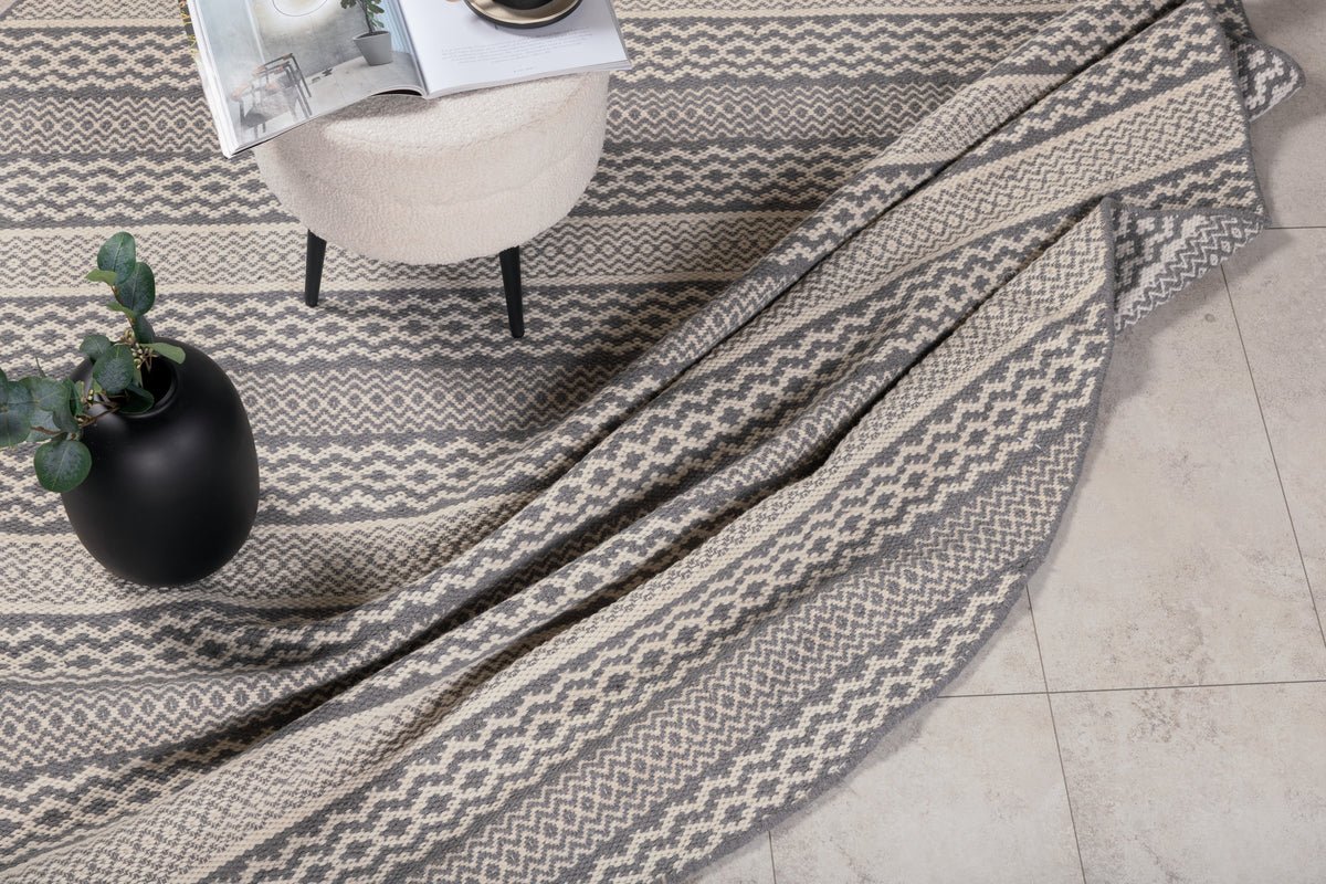 Teppich Aramis – handgewebt aus Wolle & Baumwolle