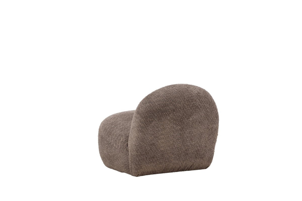 Designer Lounge Sessel Almvik – Bouclé Braun