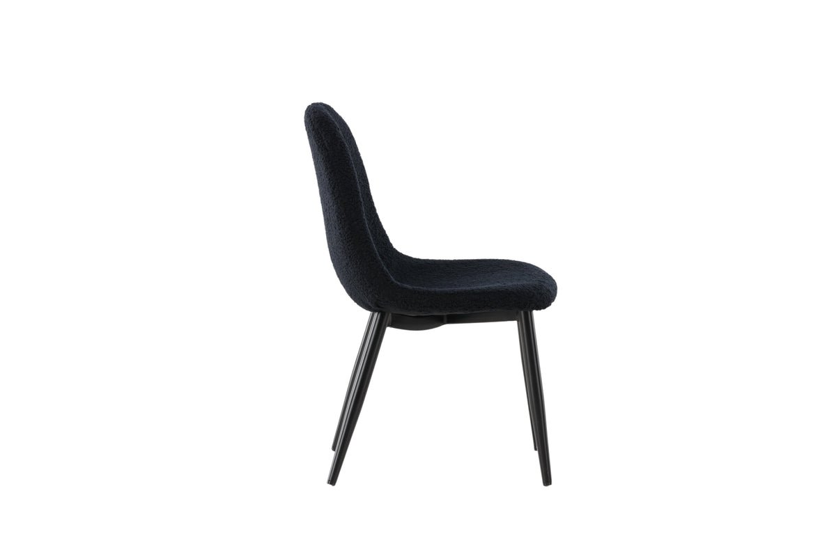 Kinderstuhl Pola – 2er-Set in Schwarz mit schwarzen Beinen