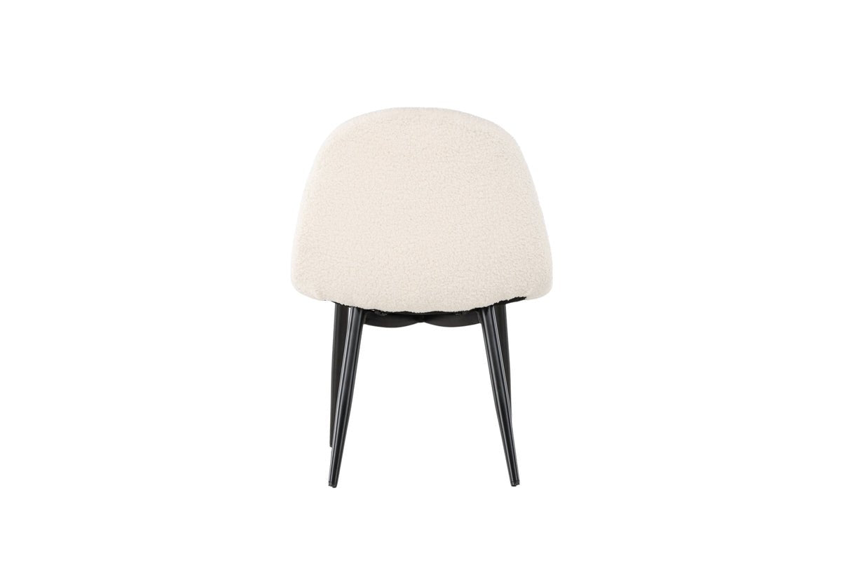 Kinderstuhl Pola – 2er-Set in Weiß mit schwarzen Beinen