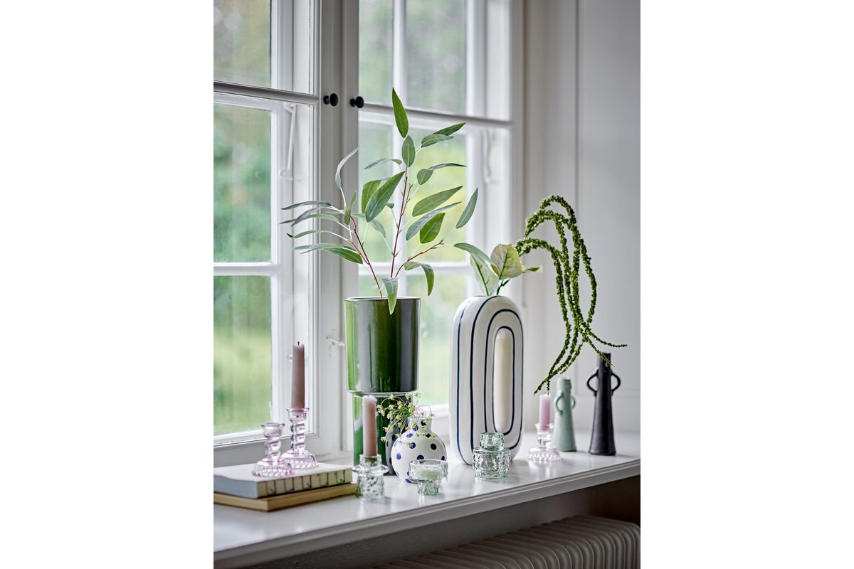 Vase Lizi - Grün, aus Steingut