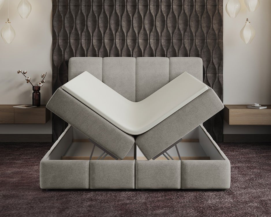 Boxspringbett Venedig Samt mit Stauraum