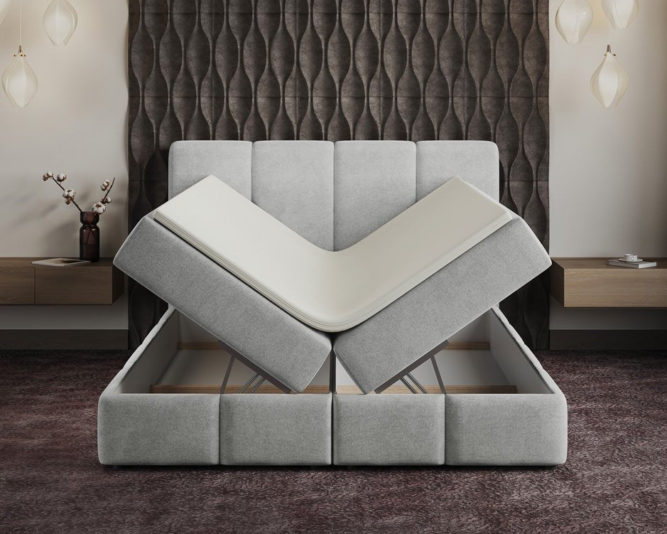 Boxspringbett Venedig Samt mit Stauraum