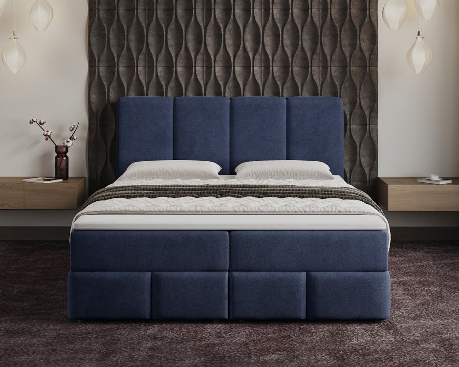 Boxspringbett Venedig Samt mit Stauraum