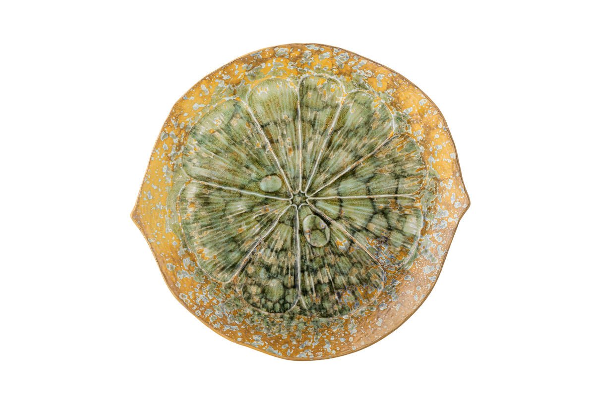 Servierplatte Verde – Steingut mit reaktiver Glasur