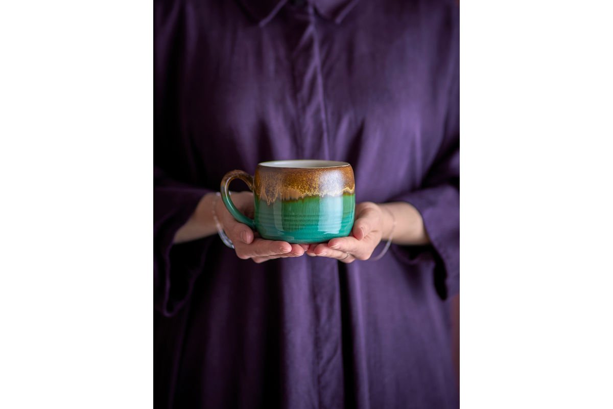 Becher Linea - aus Steingut gefertigt / 4er Set Multipack