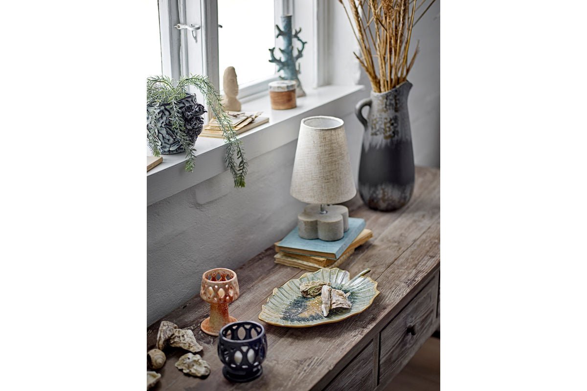 Servierplatte Sunae - aus Steingut gefertigt - Blattform