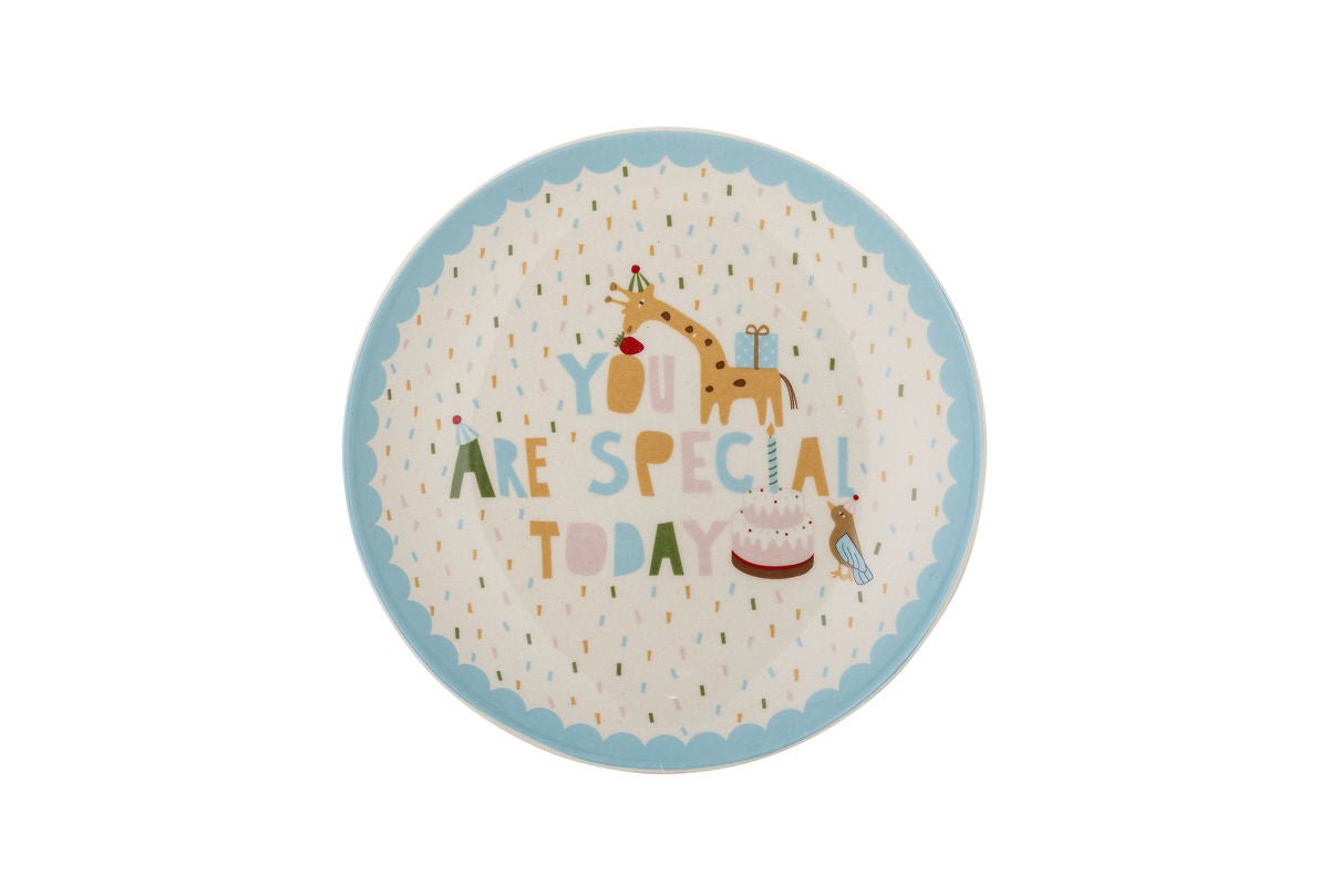 Teller Eirvik – Blau, gefertigt aus Steingut