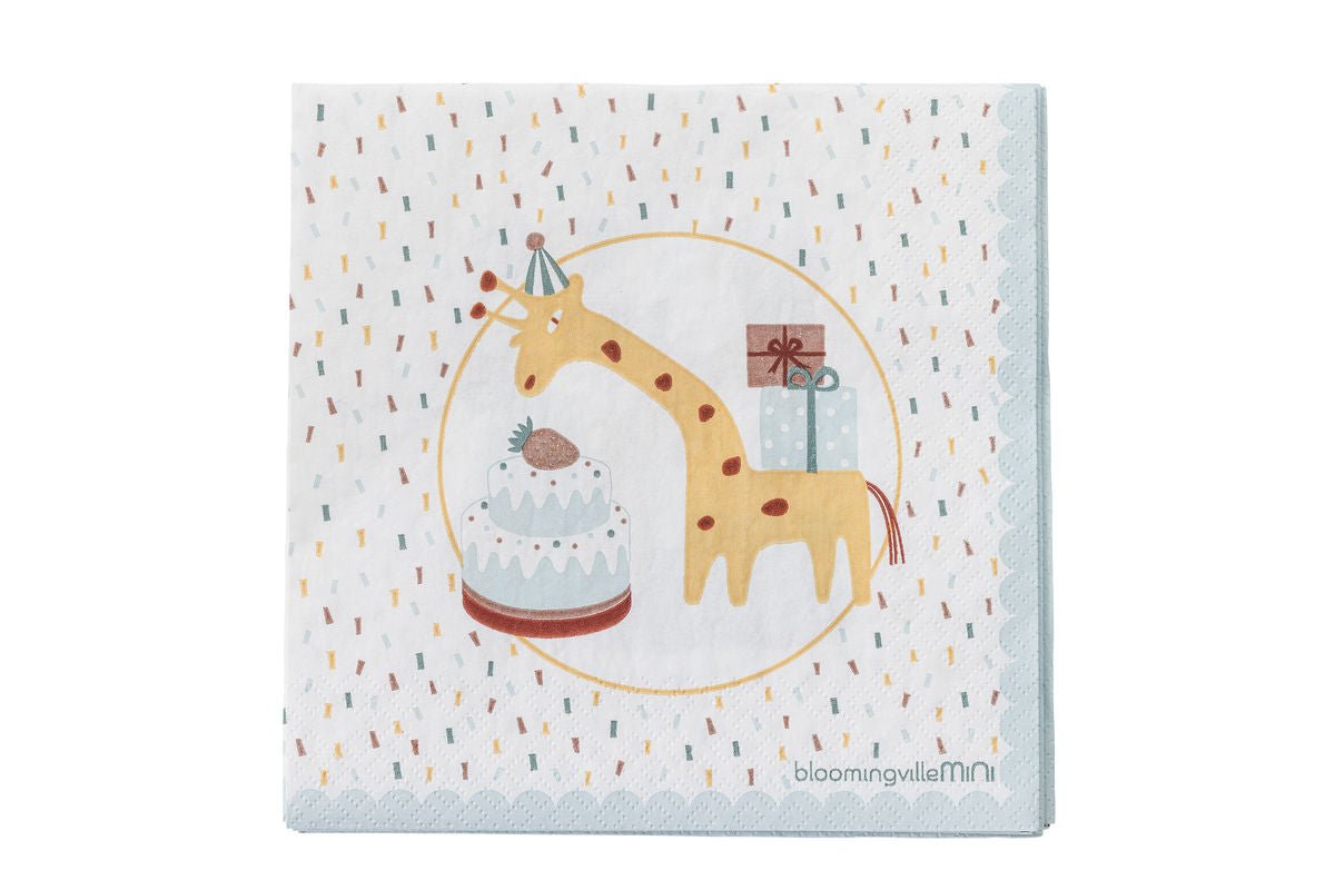 Kinder-Servietten „Party Friends“ – Blaues Papier (20er-Set)