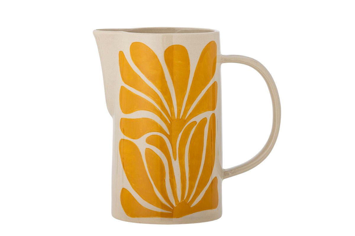 Krug Solis – handbemaltes Steingut in Gelb