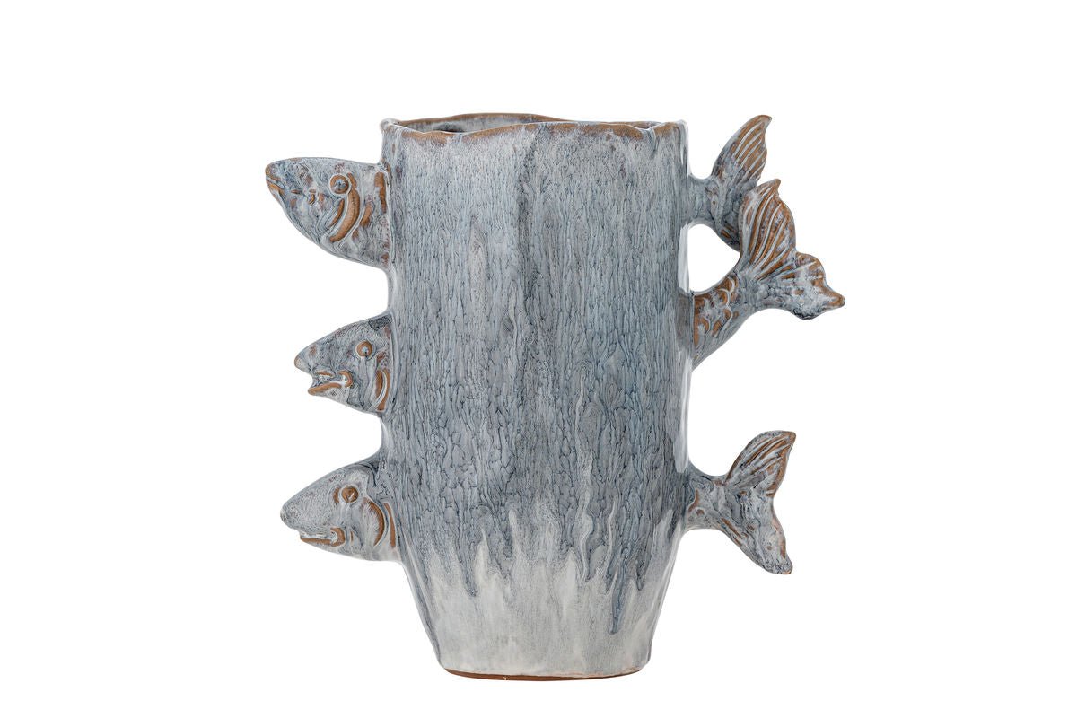 Vase „3 Fishes“ – aus Steingut