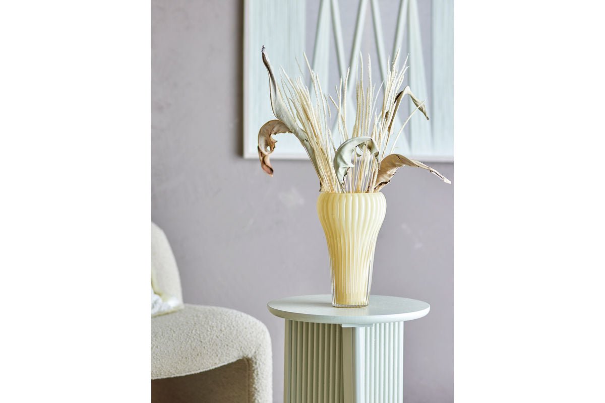 Vase „Solene“ – Gelbes Glas