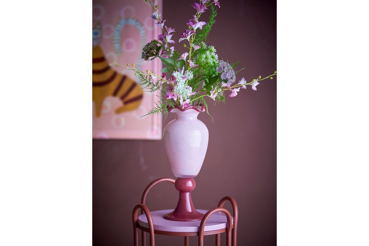 Vase „Roselle“ – Roséfarbenes Glas