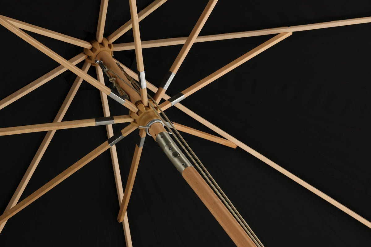 Sonnenschirm Ifta – Ø330 cm in wahlweise Schwarz oder Grau