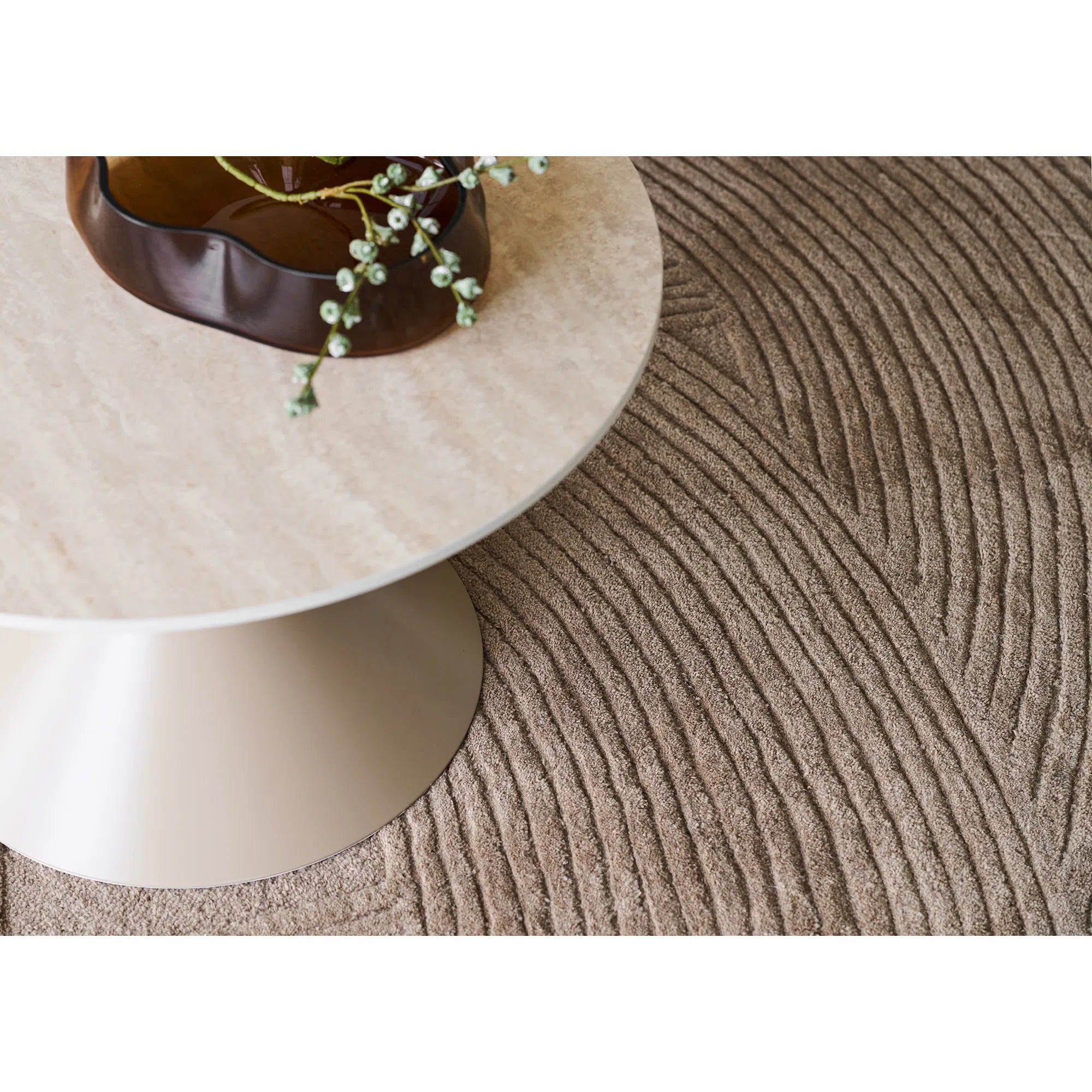 Couchtisch Elvaris - mit Keramikplatte in Travertin-Optik