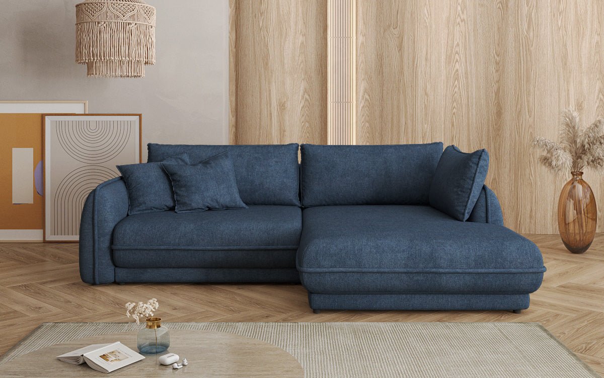 Designer Sofa Mojave II Stoff mit Schlaffunktion und Stauraum
