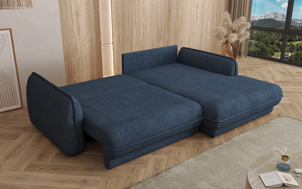 Designer Sofa Mojave II Stoff mit Schlaffunktion und Stauraum
