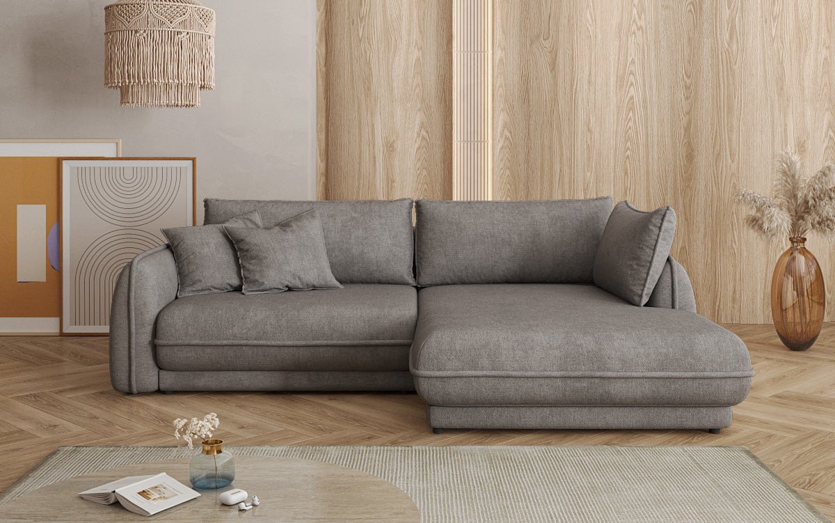 Designer Sofa Mojave II Stoff mit Schlaffunktion und Stauraum