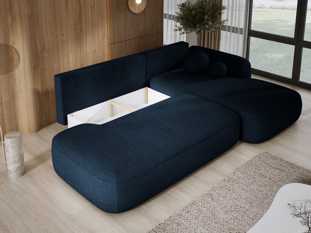 Designer Sofa Babu Bouclé mit Schlaf- und Klappfunktion