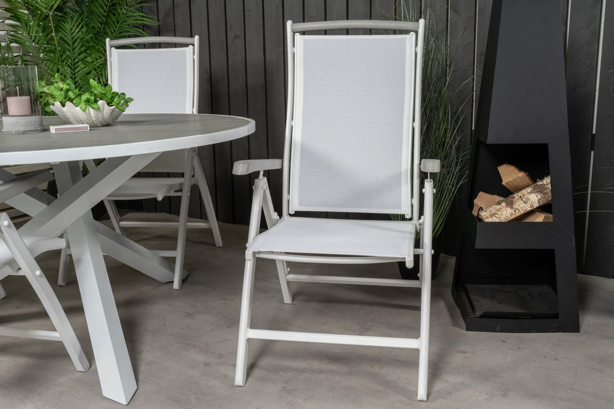 2er Set - Gartenstuhl Kara - Gestell aus Aluminium, Sitzfläche aus Textilene, verstellbar