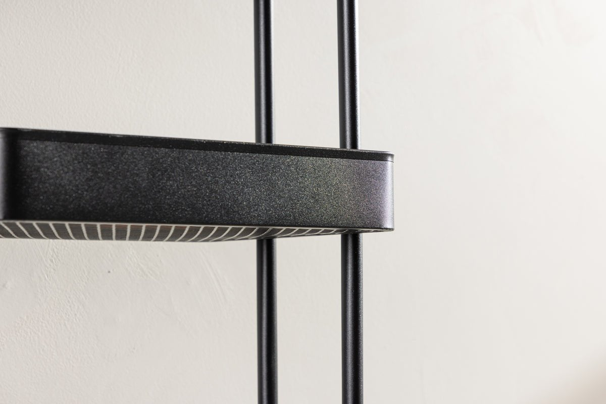 Regal Manaus – Rollregal mit 4 Ablagen in Schwarz